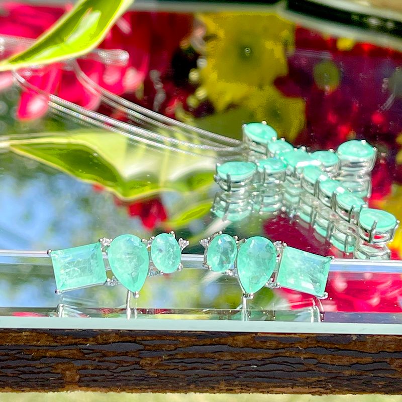 Brinco-Ear-Cuff-Formas-Fusion-Esmeralda-Colombiana-Prata-925