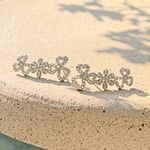 Brinco-Flores-Zirconia-Branca-Prata-925