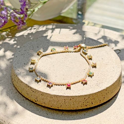 Pulseira cristal ametista cristal turmalina rosa cristal quartzo rosa inteira pedras quadradas