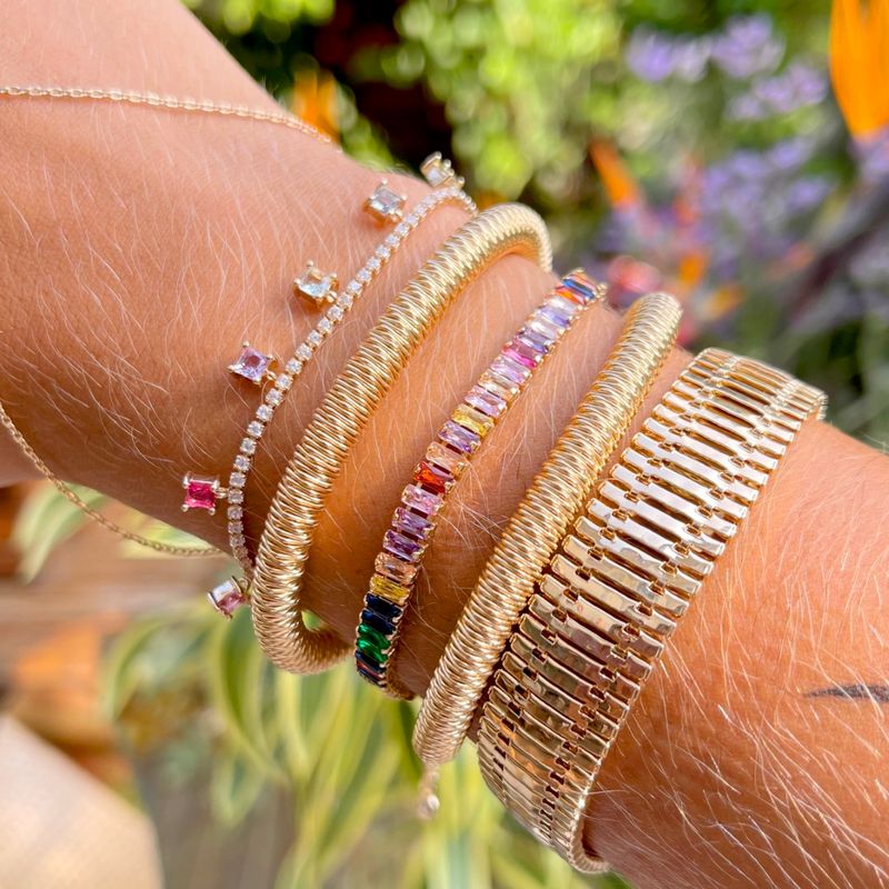 Pulseira-Cristal-Ametista-Inteira-Pedras-Quadradas-Banho-de-Ouro-18K