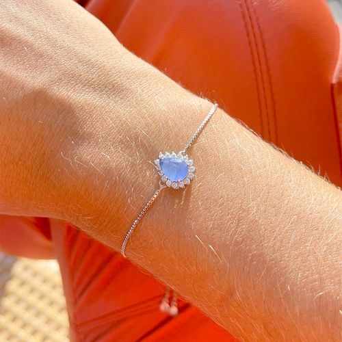 Pulseira Gota Cravejada Fusion Tanzanita Prata 925
