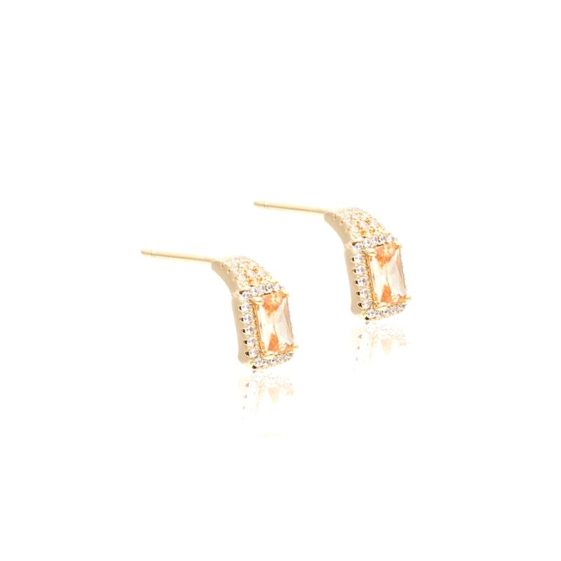 Brinco-Cristal-Podange-Retangular-Cravejado-Banho-de-Ouro-18K-