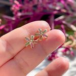 Brinco-Floral-Zirconia-Colorida-Banho-de-Ouro-18K