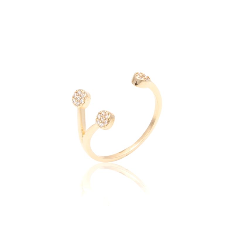Anel-Trio-Redondo-Aberto-Zirconia-Branca-Banho-de-Ouro-18K