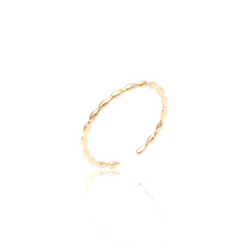 Anel-Liso-Kit-C-4---Gomos-Entrelacado-Bolinhas-Liso--Banho-de-Ouro-18K