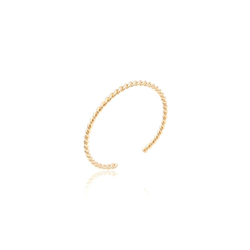 Anel-Liso-Kit-C-4---Gomos-Entrelacado-Bolinhas-Liso--Banho-de-Ouro-18K