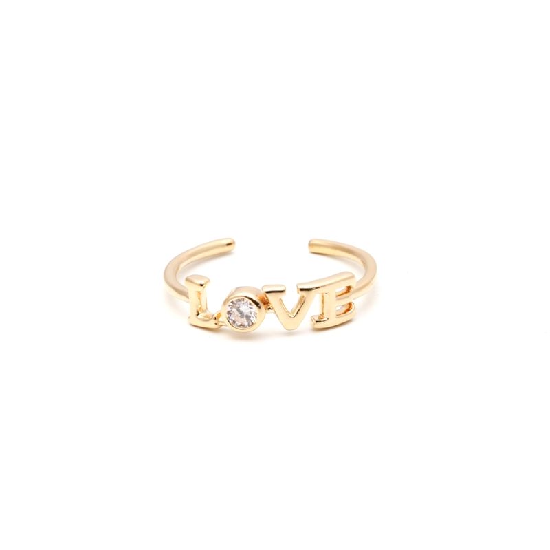 Anel-Kit-C-3-Zirconia-Branca---Redondo-Love-Retangulo--Banho-de-Ouro-18K