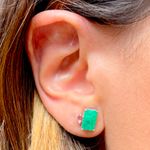 Brinco-Retangular-Fusion-Esmeralda-Prata-925
