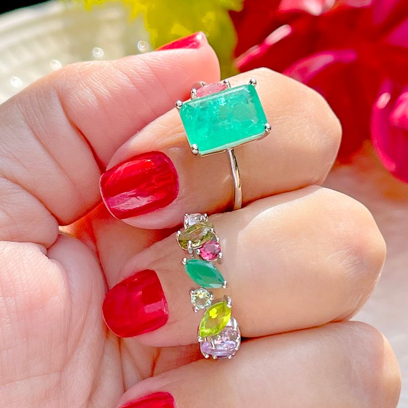 Anel-Fusion-Esmeralda-Retangular-Prata-925