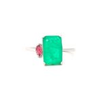Anel-Fusion-Esmeralda-Retangular-Prata-925