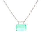 Colar-Fusion-Esmeralda-Colombiana-Retangular-Prata-925