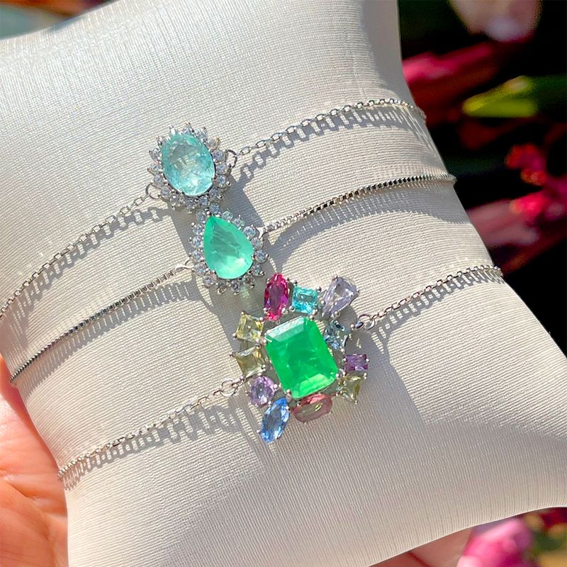 Pulseira-Gota-Cravejado-Fusion-Esmeralda-Colombiana-Prata-925