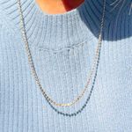 Colar-Pequeno-Liso-Malha-Bolinha-Banho-de-Ouro-18K
