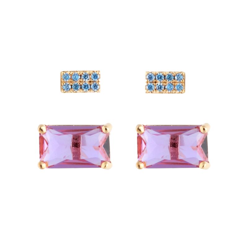 Brinco-Cristal-Ametista-Retangulo-Cravejado-KIT-C-2-Banho-de-Ouro-18K