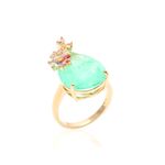 Anel-Gota-Jardim-Fusion-Esmeralda-Colombiana-Banho-de-Ouro-18K