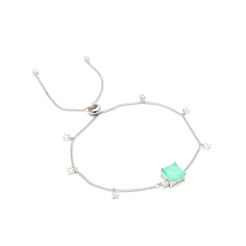 Pulseira-Quadrado-Fusion-Esmeralda-Colombiana-Prata-925
