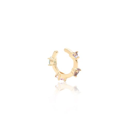 Brinco cristal tanzanita cristal ametista cristal turmalina rosa piercing formas p (unitario)