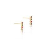 Brinco-Cristal-Ametista-Bolinhas-Banho-de-Ouro-18K
