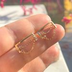 Brinco-Liso-Corrente-Banho-de-Ouro-18K