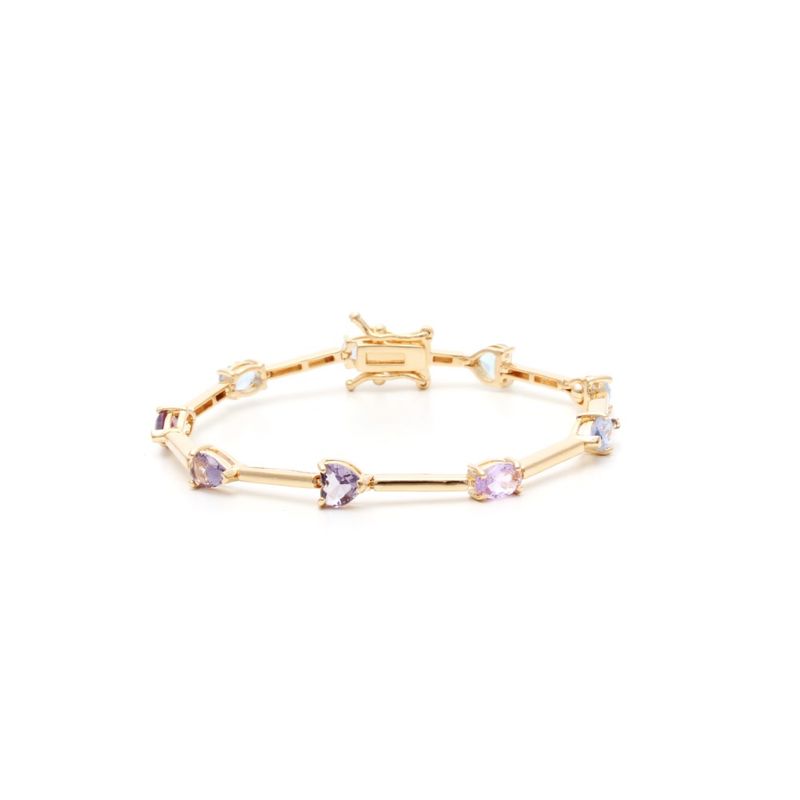 Pulseira-Cristal-Tanzanita-Formas-Banho-de-Ouro-18K