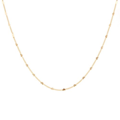 Colar de Corpo (Body Chain) Liso Coração Banho de Ouro 18K 90cm