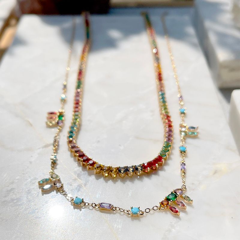Colar-Cristal-Rubi-Riveira-Bolinhas-Banho-de-Ouro-18K
