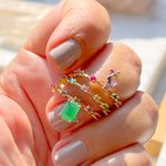 Anel-Cravejado-Gota-Retangulo-Cristal-Esmeralda-Banho-de-Ouro-18K