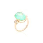 Anel-Oval-Cravejado-Fusion-Esmeralda-Colombiana-Banho-de-Ouro-18K