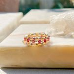 Anel-Cravejado-Trio-Cristal-Turmalina-Rosa-Banho-de-Ouro-18K