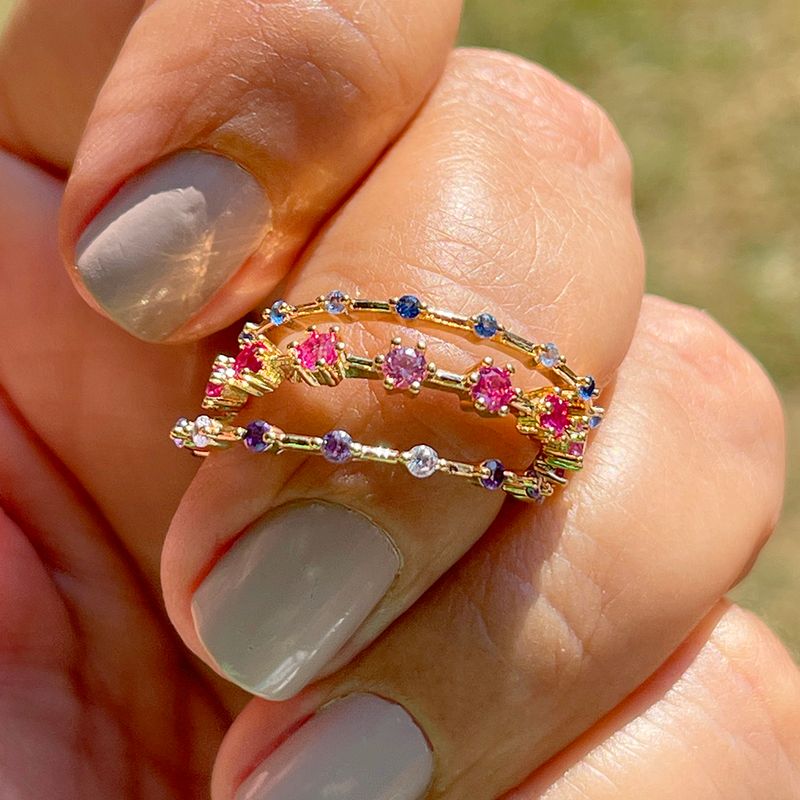 Anel-Cravejado-Trio-Cristal-Turmalina-Rosa-Banho-de-Ouro-18K