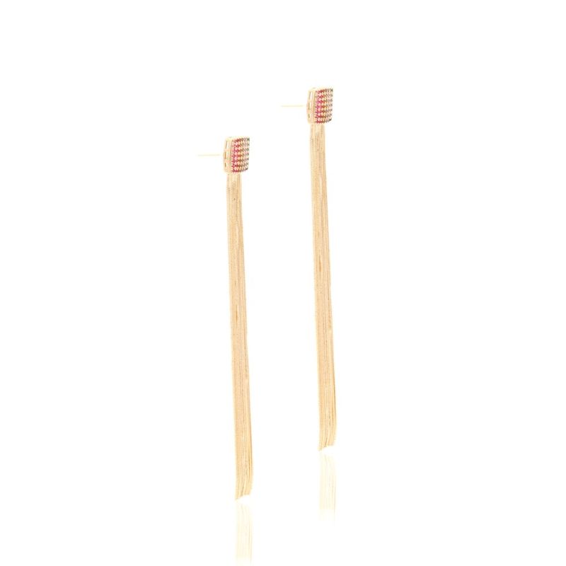Brinco-Franja-Zirconia-Colorida-Banho-de-Ouro-18K