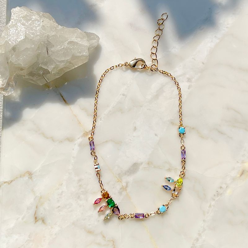 Pulseira-Nano-Turquesa-Formas-Banho-de-Ouro-18K