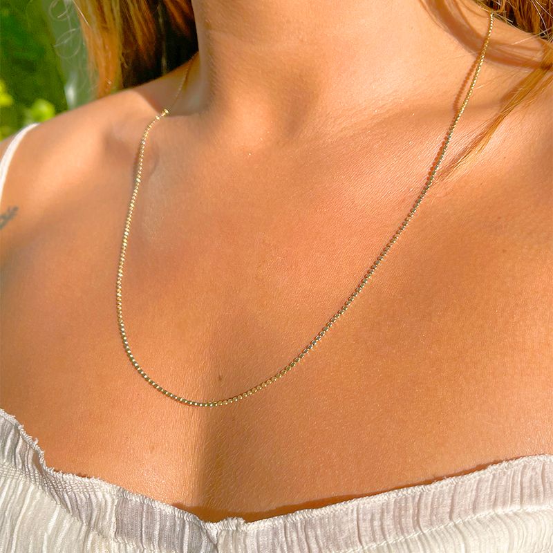 Colar-Medio-Malha-Bolinha-Pequena-Banho-de-Ouro-18K-