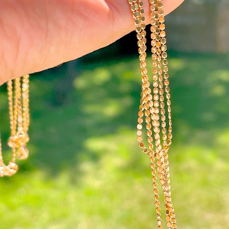 Colar-Medio-Malha-Bolinha-Pequena-Banho-de-Ouro-18K-