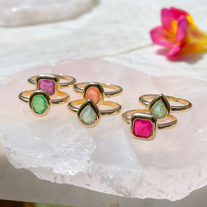 Anel-Gota-Fusion-Esmeralda-Colombiana-Banho-de-Ouro-18K