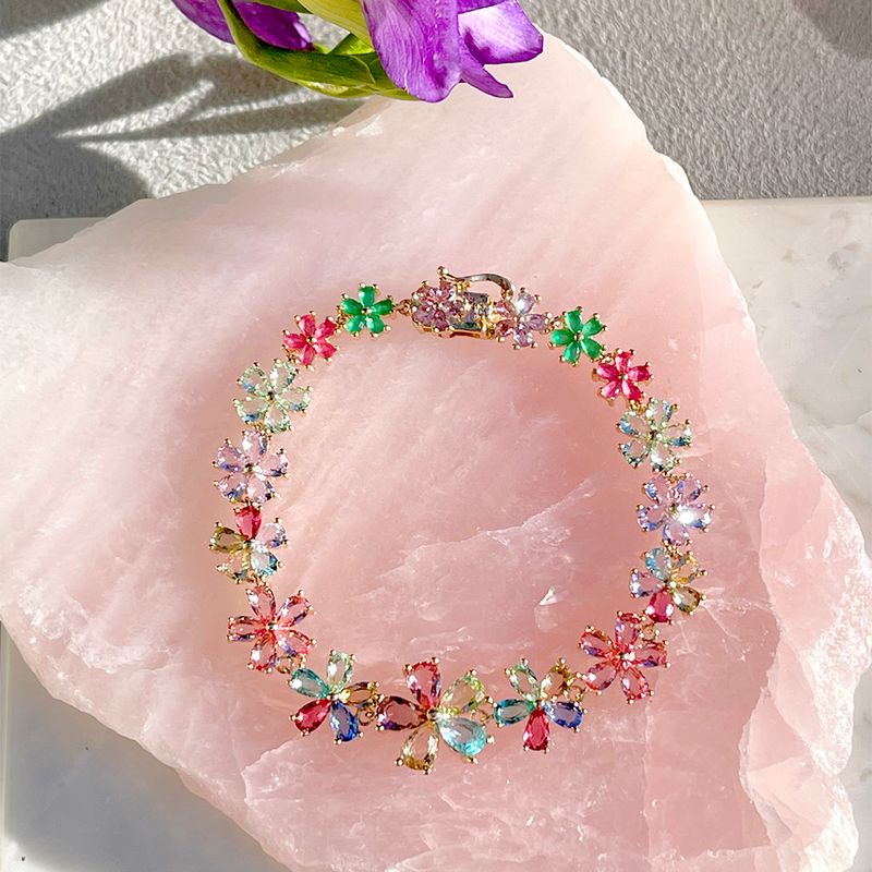 Pulseira-Cristal-Ametista-Flores-Banho-de-Ouro-18K