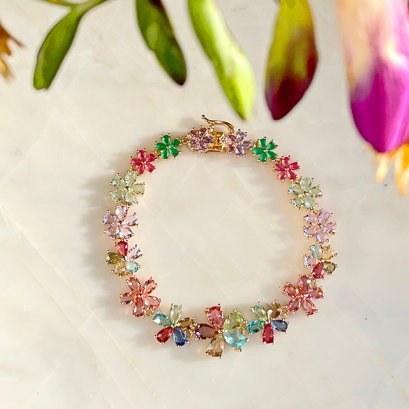 Pulseira-Cristal-Ametista-Flores-Banho-de-Ouro-18K