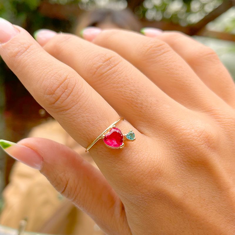 Anel-Coracao-Cheio-Fusion-Turmalina-Rosa-Banho-de-Ouro-18K