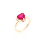 Anel-Coracao-Cravejado-Fusion-Turmalina-Rosa-Banho-de-Ouro-18K