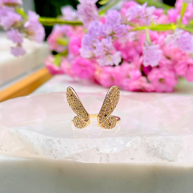 Anel-Borboleta-Zirconia-Colorida-com-Cravacao-Pave-Banho-de-Ouro-18K