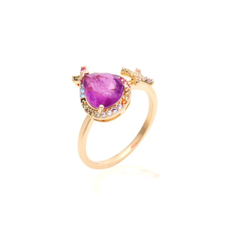 Anel-Gota-Fusion-Ametista-com-Cravacao-em-Garras-Banho-de-Ouro-18K