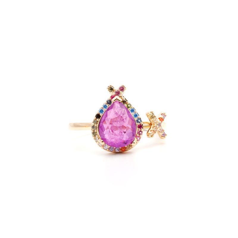 Anel-Gota-Fusion-Ametista-com-Cravacao-em-Garras-Banho-de-Ouro-18K