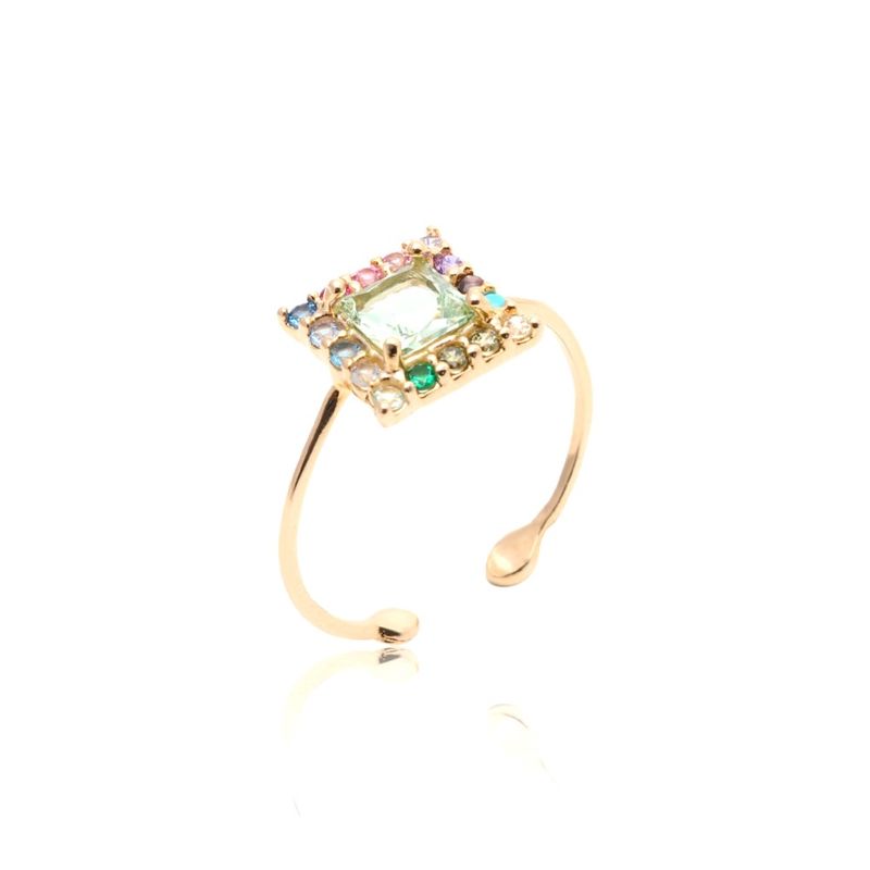 Anel-Cristal-Ametista-Verde-Quadrado-Cravejado-em-Garras-Banho-de-Ouro-18K