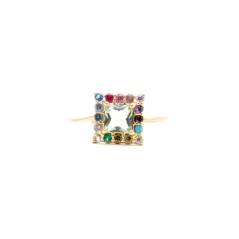 Anel-Cristal-Ametista-Verde-Quadrado-Cravejado-em-Garras-Banho-de-Ouro-18K