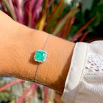 Pulseira-Fusion-Esmeralda-Quadrado-Cravacao-Garras-Prata-925