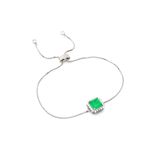 Pulseira-Fusion-Esmeralda-Quadrado-Cravacao-Garras-Prata-925