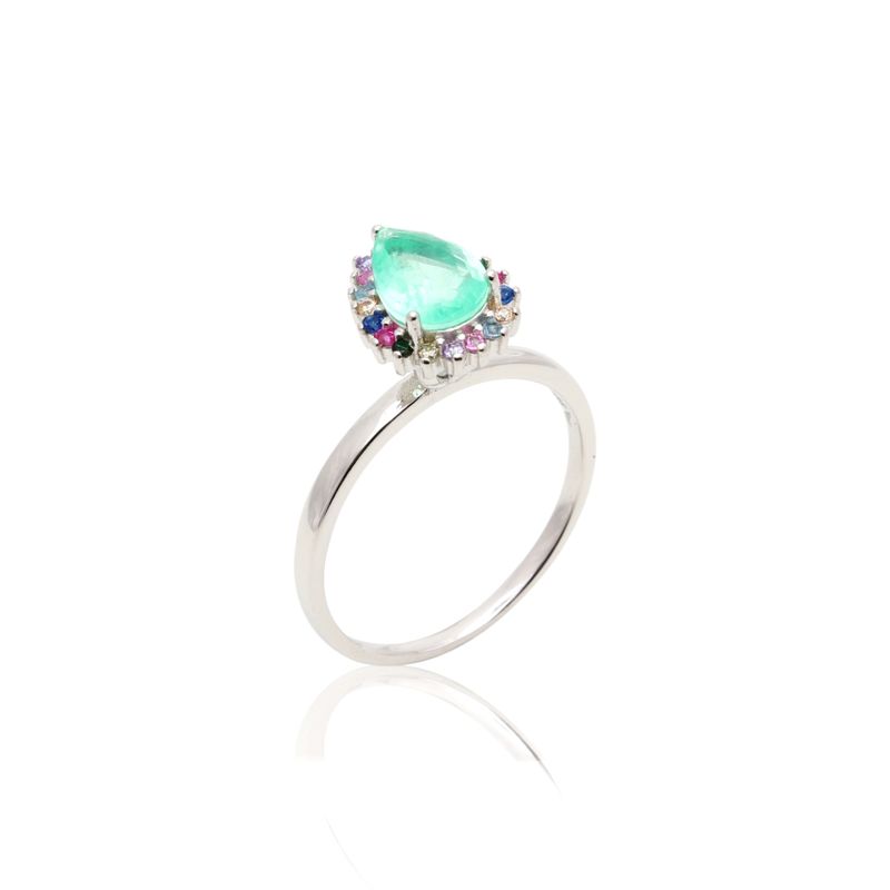 Anel-Fusion-Esmeralda-Colombiana-Gota-Com-Cravacao-em-Garras-Prata-925