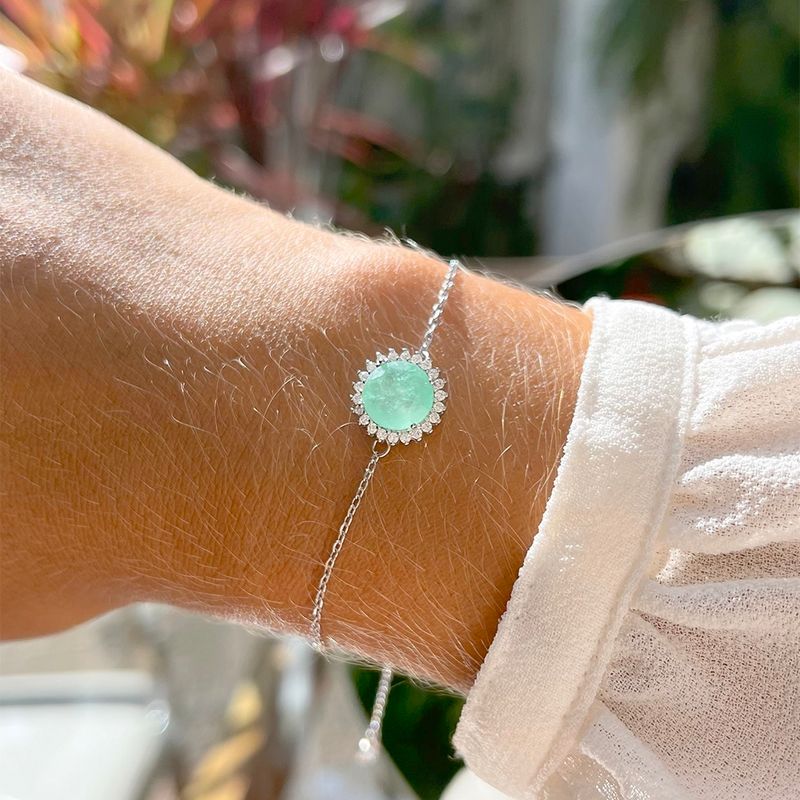 Pulseira-Fusion-Esmeralda-Colombiana-Redondo-com-Cravacao-em-Garras-Prata-925-