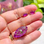 Colar-Fusion-Ametista-Olho-Mistico-Cravacao-em-Garras-Banho-de-Ouro-18K-