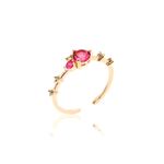 Anel-Cristal-Turmalina-Rosa-Redondo-Cravejado-em-Garra-Banho-de-Ouro-18K-